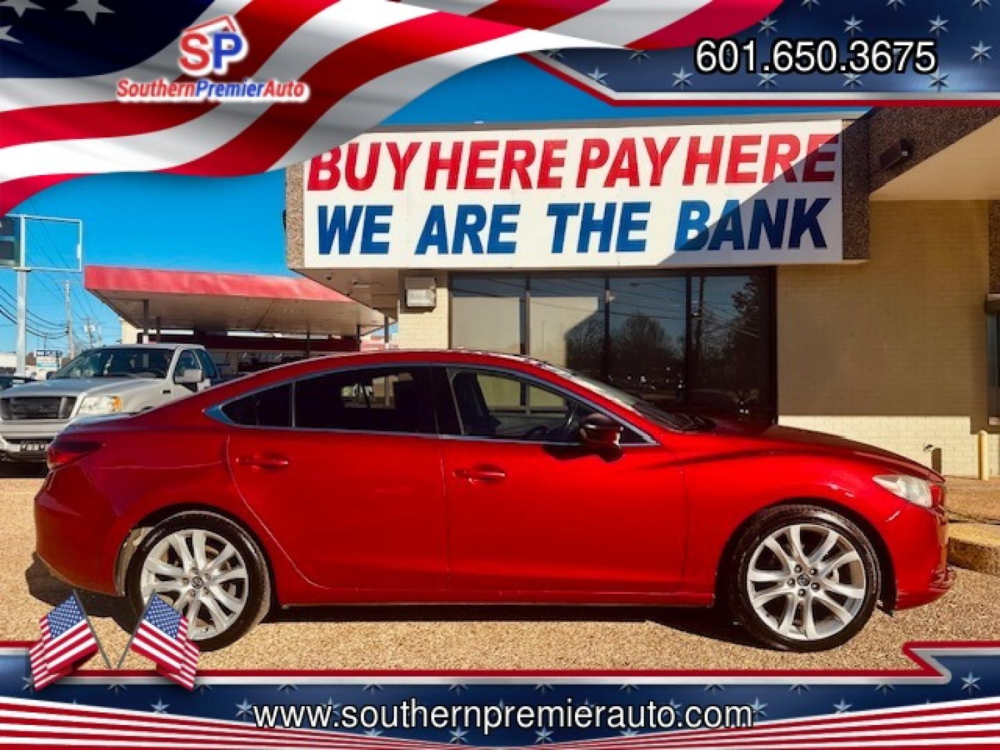 2014 RED MAZDA MAZDA6 TOURING (JM1GJ1V62E1) , located at 922 W. Beacon St., Philadelphia, MS, 39350, (601) 650-3675, 32.770447, -89.127151 - Photo#6